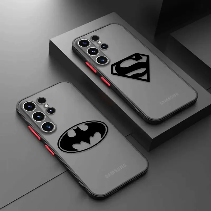 

Matte Case For Samsung Galaxy S23 S22 S21 S20 FE Ultra S10 S9 S8 Plus S10e Note 10Plus 20Ultra Marvel S-Superman-Batman-Joker