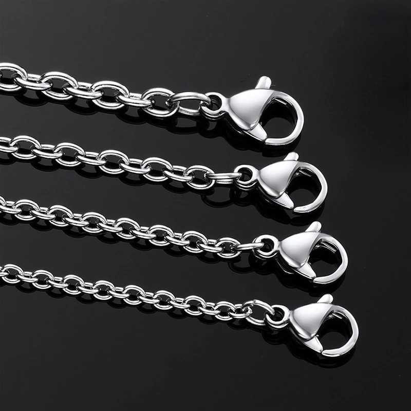 

Round O ChainO Chain Cross Chain Stainless Steel Chain Men's Women's Titanium Steel Jewelry Pendant Chain Accessories Wholesale