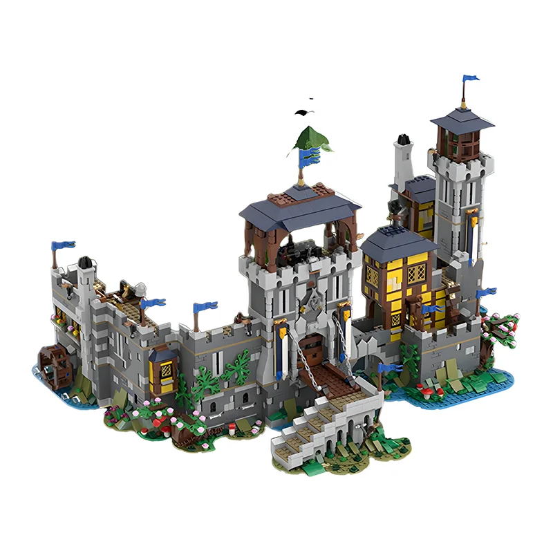 Новая модель MOC 3200 шт. + черный Сокол уличный Замок Среднего возраста строительная