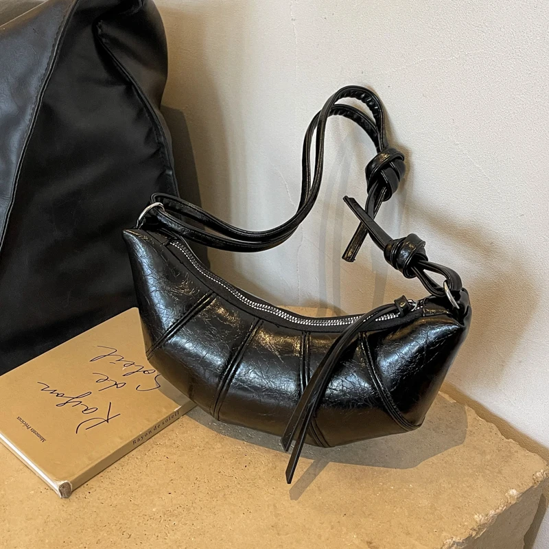 Яркие Серебристые сумки через плечо в форме рога женские супер крутой