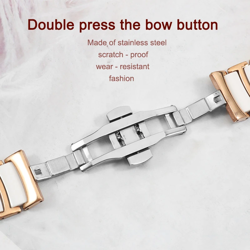 Universal Replacement Strap 16/18/20/22mm Men's And Women's Fine Steel Clearance Ceramics Watch Band