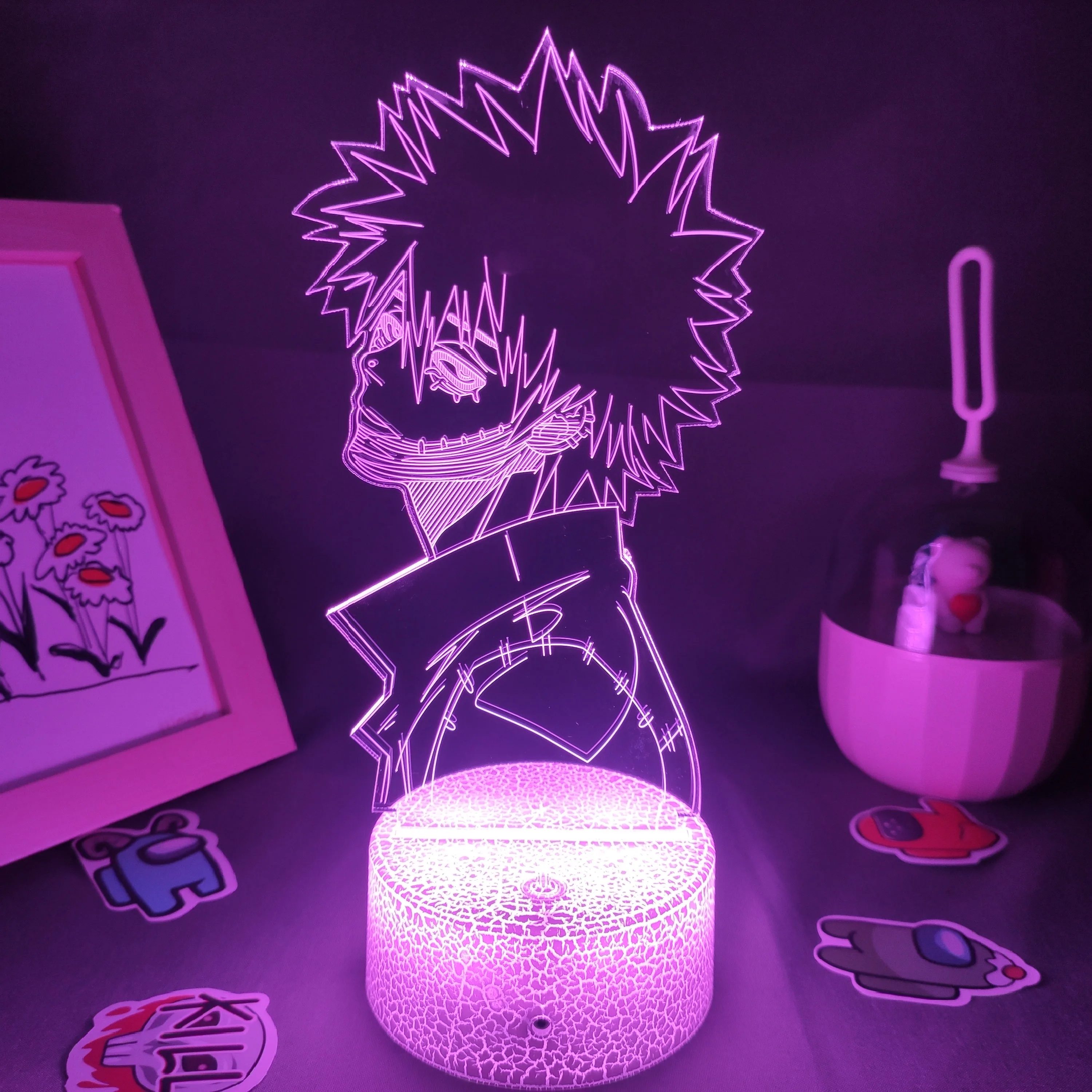 

Manga Figure Dabi My Hero Academia Anime 3D Led Illusion Battery Night Lights Cool Gift For Friend Lava Lamp Bedroom Table Decor