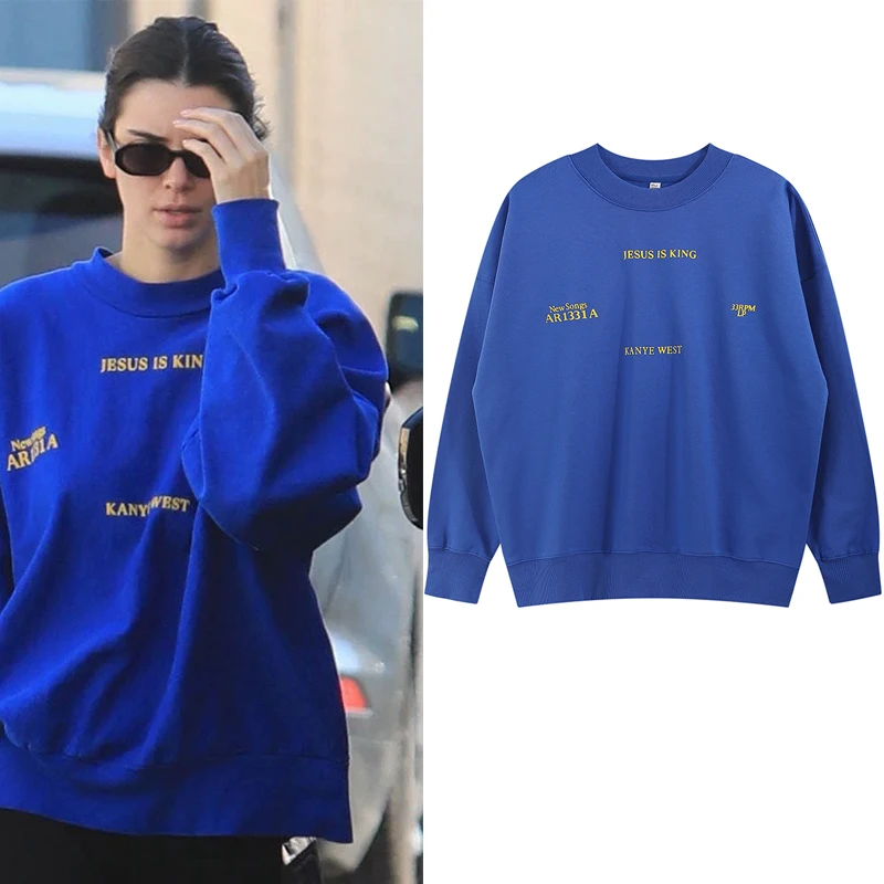 

Harajuku Hip Hop Letter Print Crew Neck Thick Sweatshirts Mens and Womens Streetwear Retro Oversized Loose Fleece Hoodies