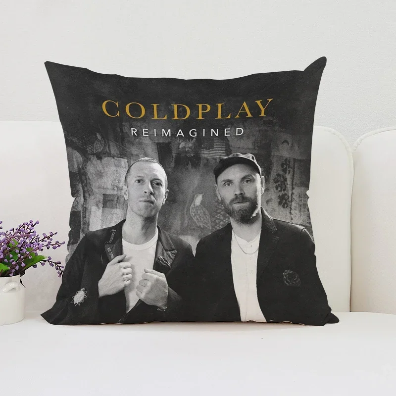 Чехол Для Подушки С Принтом Coldplay Двусторонний Короткий Плюшевый Квадратный На