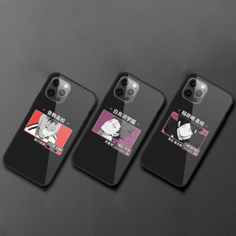 Haikyuu Hinata атакующий телефонный чехол для IPhone 14 13 12 11 XS X 8 7 6 Plus Mini Pro Max SE 2022 Черный PC TPU