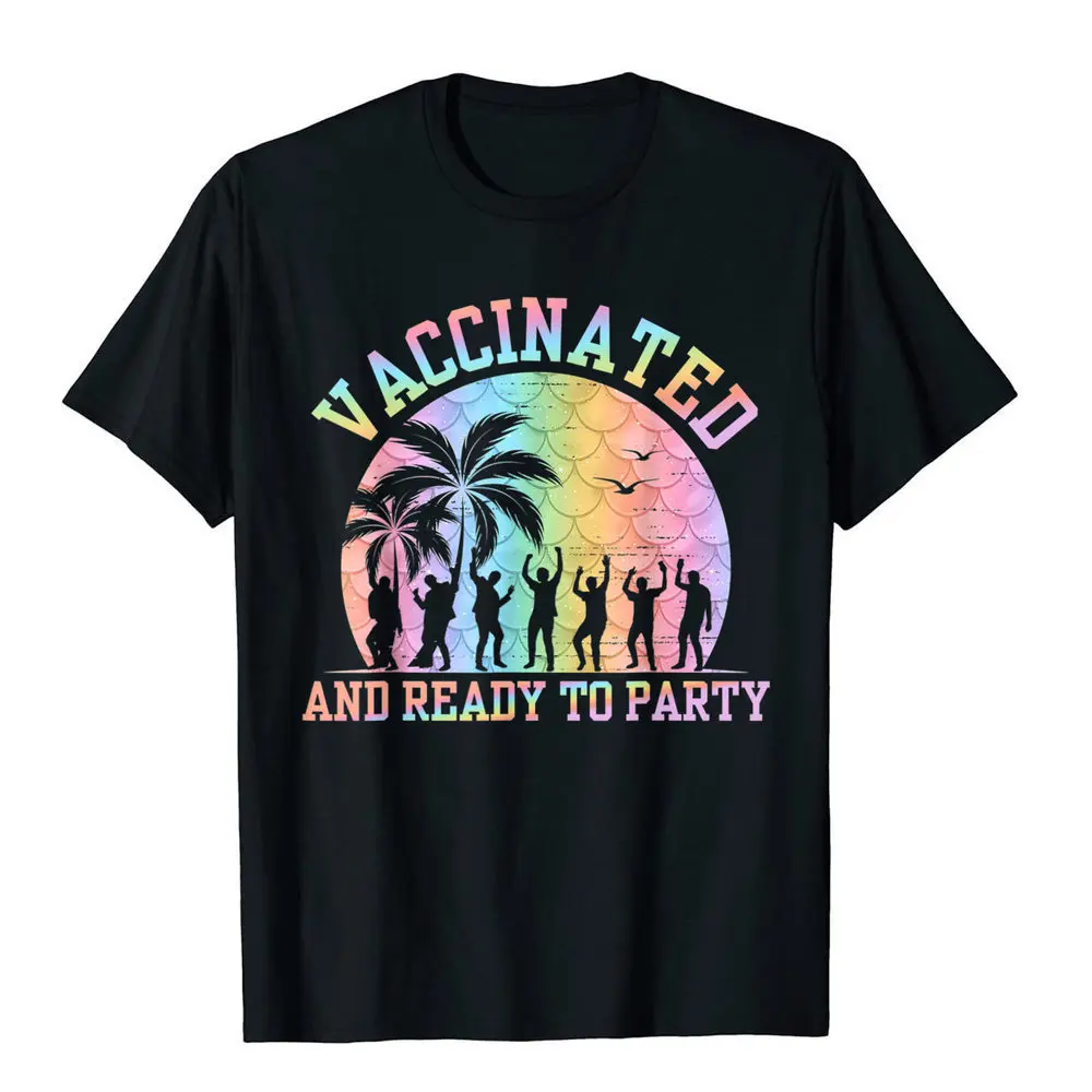

Vaccinated and Ready To Spring and Summer Funny Letters Men's and Women's Short Sleeved T-shirt Fashion Large Loose Top