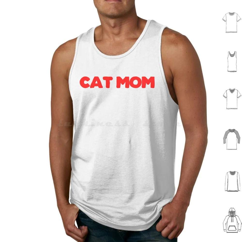 

Cat Mom Tank Tops Print Cotton Cat Cute Cats Funny Kitty Animal Kitten Pet Animals Pets Black Cat Feline Kittens Meme