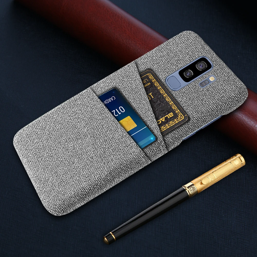 

Wallet Case For Samsung Galaxy S9 Plus Dual Card Fabric Cloth Luxury Business Cover for Galaxy S9 S9+ S9 Plus S9Plus Funda Coque