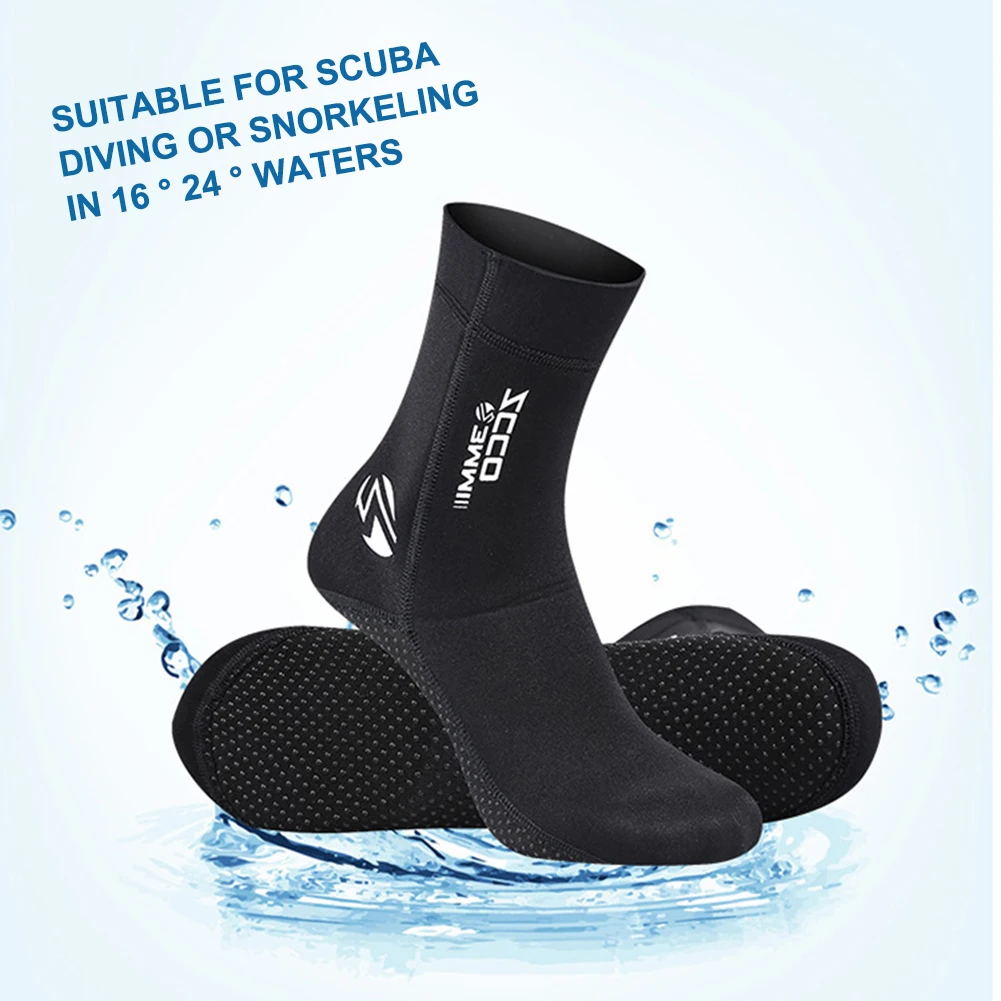 

1 Pair 3mm Neoprene Diving Socks Swim Water Boots Anti Slip Wetsuit Shoes Scuba Snorkeling Surfing Warm Swimming Socks for Men