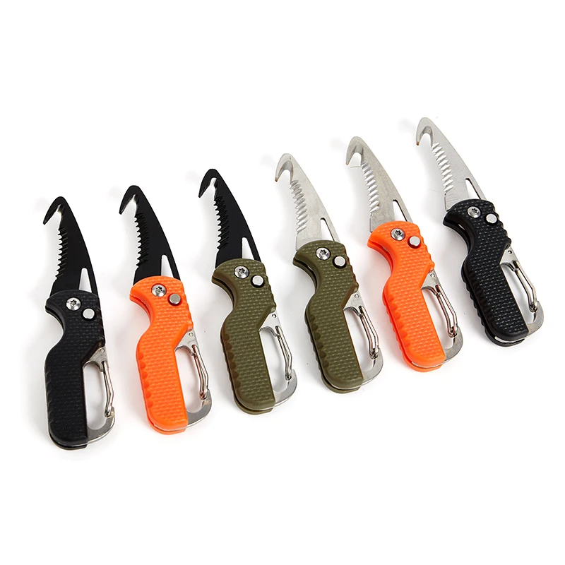 

Folding Knife with Keychain Serrated Hook ,Pocket Hunting Knife,Outdoor Survival Knife,Camping, Fishing Knife Office Supplies