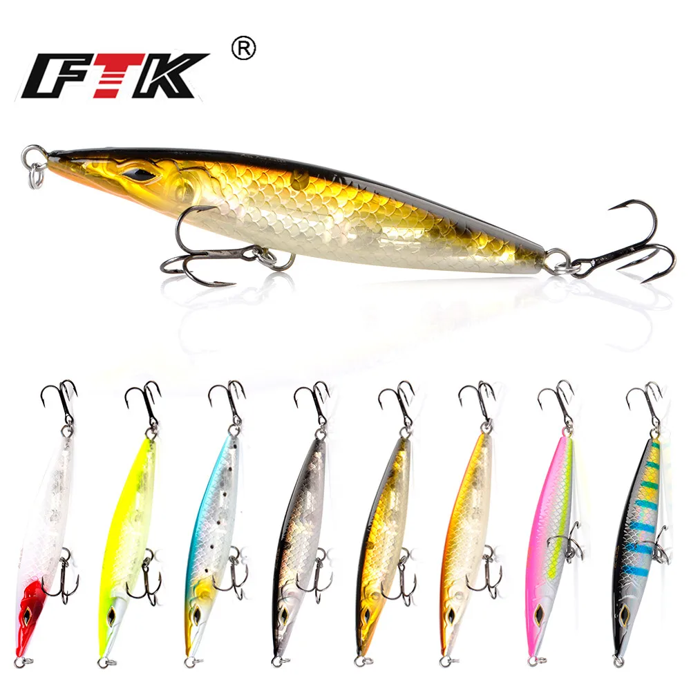 

FTK Fishing Lure Floating Pencil Lure Bait Stickbait Wobblers Topwater Long Casting Hard Lure 8 colors 110mm/130mm/150mm