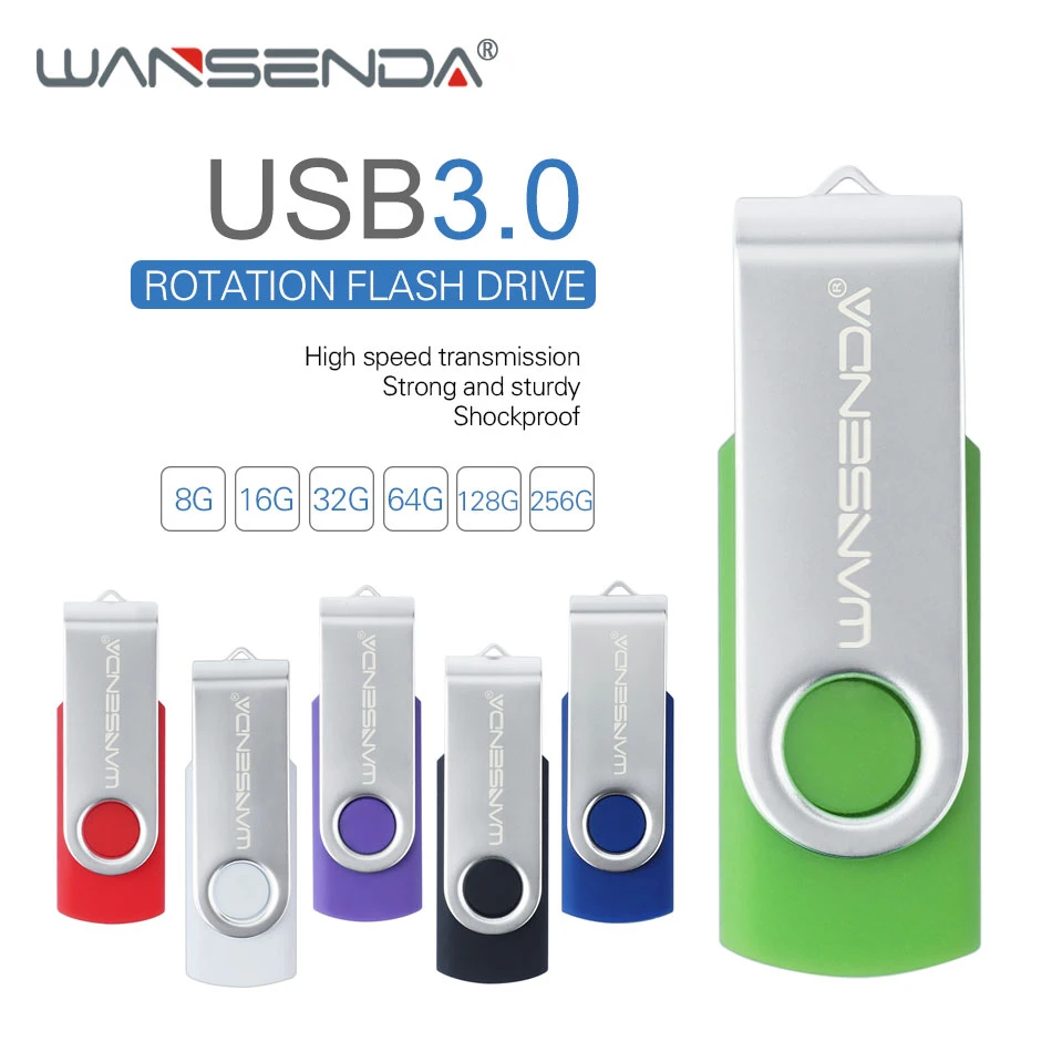 

WANSENDA D303 USB флеш-накопитель, 3,0 Гб, 128 ГБ, 64 ГБ, 32 ГБ, 16 ГБ, 8 Гб