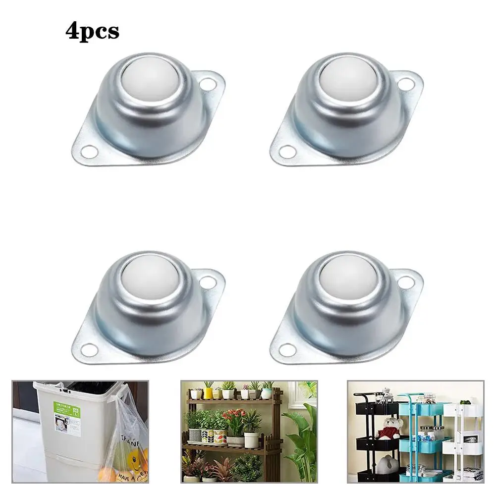 

4PCS Universal Nylon Roller Ball Transfer Bearing Furniture Chair Sofa Caster Round Wheel Strong Load-bearing Universal Wheel