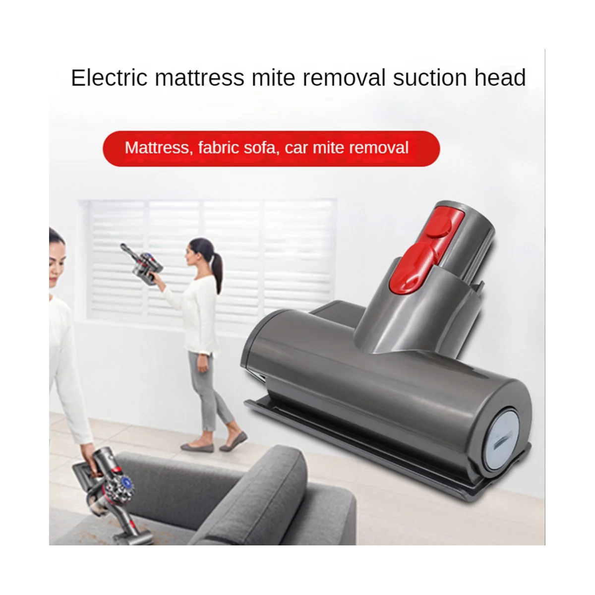 

Mini Motorized Tool Brush Head for Dyson V7 V8 V10 V11 V15 Stick Vacuum Cleaner Mite Removal Suction Head Parts