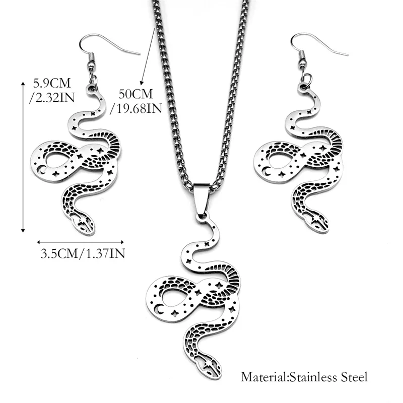 Комплект из колье и серёг нержавеющей стали