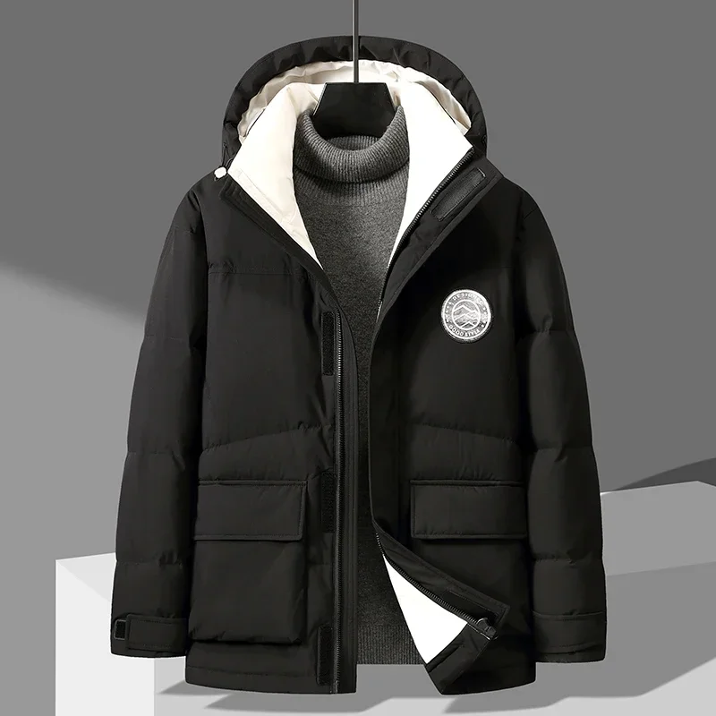 Куртка YEAE с капюшоном на утином пуху для пар ветрозащитная рабочая одежда теплая