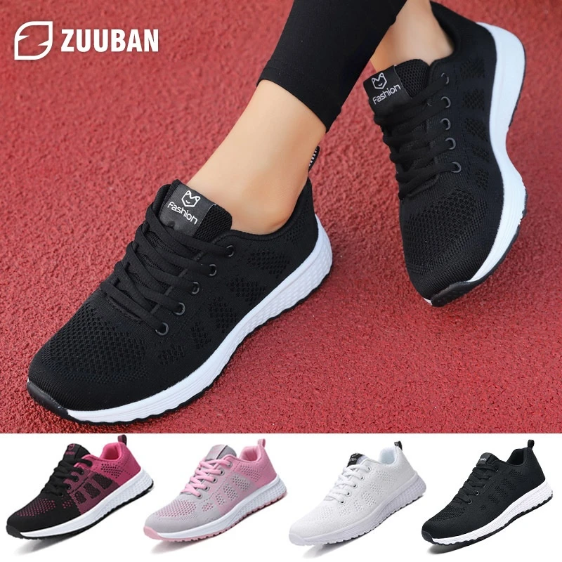 

2023 Sneakers Women Shoes Flats Casual Ladies Shoes Lace-Up Mesh Light Breathable Female Nursing Shoes Zapatillas Deporte Mujer
