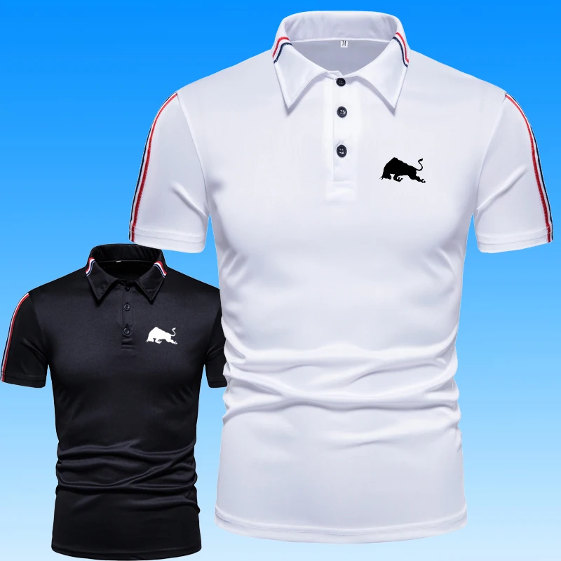 

Men's Printed Short Sleeve Shirt Summer Lapel T-Shirts New Casual POLO Shirts
