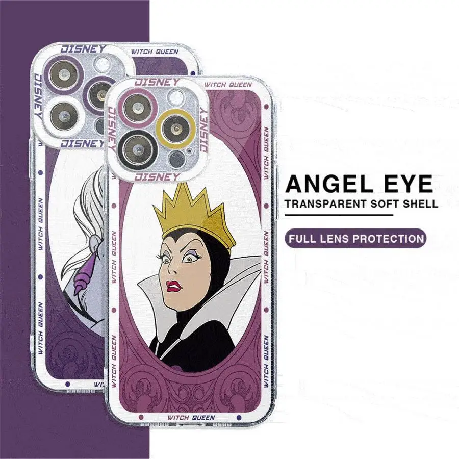Чехол Villain Witch Queen Disney для Realme C55 C67 C53 C35 C33 C31 C30 C25 C21y C20 C21 C15 C12 7 8 9 Plus 7i 8i 9i Pro Прозрачный