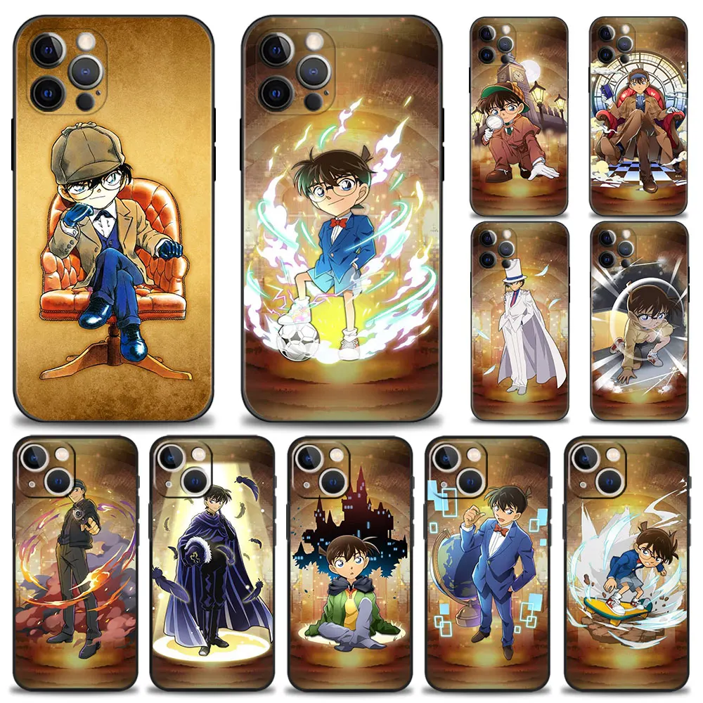 

Case For Apple iPhone 13 12 11 Pro Max 13 12 Mini XS Max XR X 7 8 6 6S Plus 5 5S SE Shell Retro Detective Conan Shinichi Kiddo