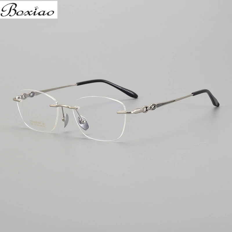 BOXIAO 52Yards 9269 ультралёгкая оправа для очков из чистого титана