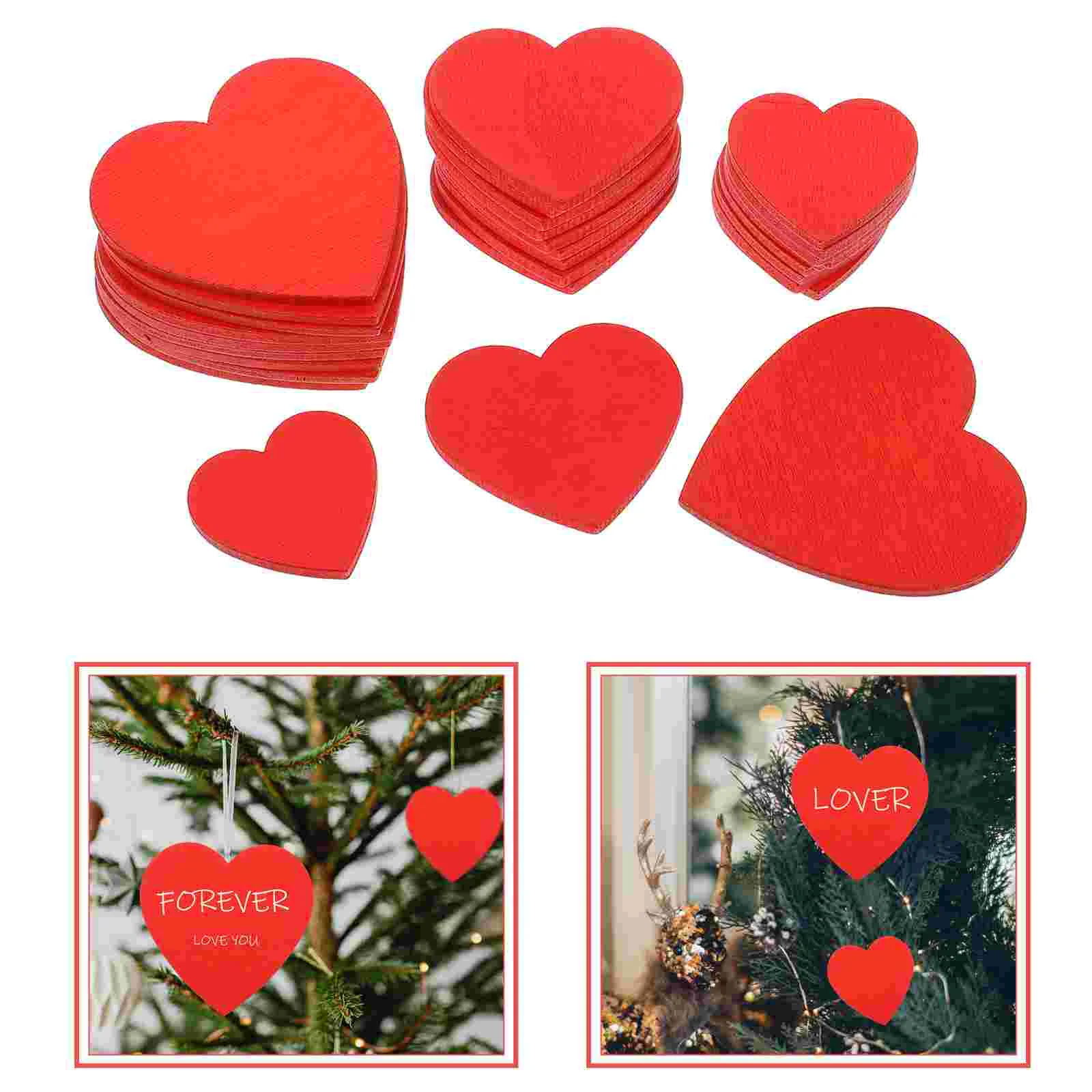 

Heart Wooden Day Wood Tags Cutouts Valentine Ornaments S Hearts Wedding Cutout Hanging Love Decor Embellishments Slices Sign