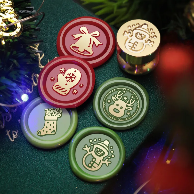 Мини Печать с вощеной краской Рождественская тема печенье человек Лось Снеговик