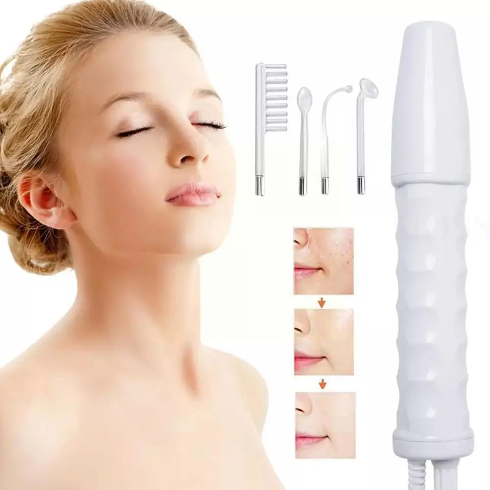 

High Frequency Ozone Beauty Instrument Electric Therapy Pot Electric Instrument Removal Portable Face Therapy Care Rod E9I1