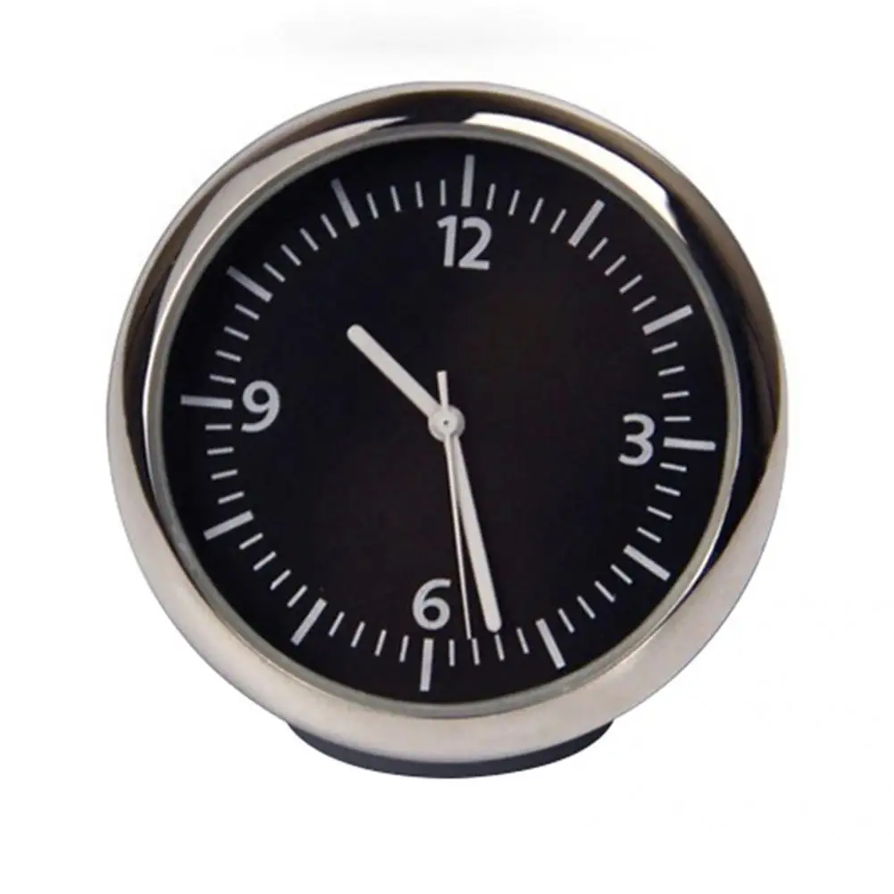 

ABS Useful Car Thermometer Round Clock Hygrometer Thermometer Stable for Indoor