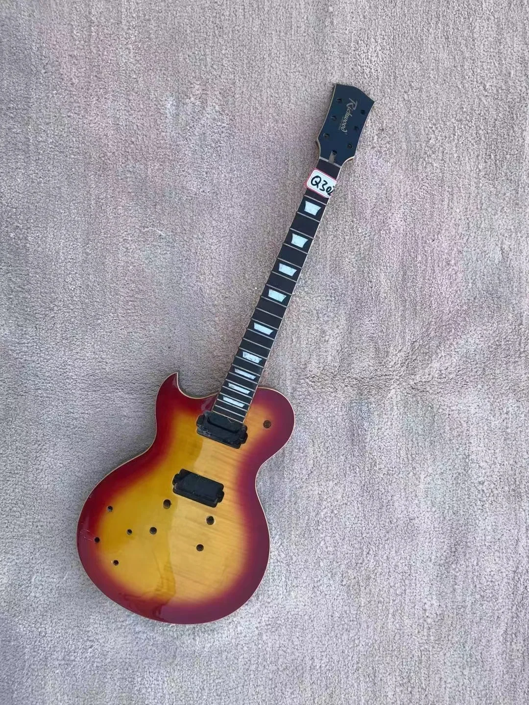 

DIY (Not New) Left Handed Custom Electric Guitar Tiger / Flame Maple Top in Stock Discount Free Shipping Q302