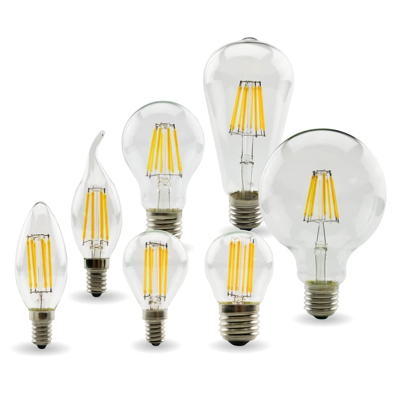 

Светодиодная лампа Эдисона в стиле ретро, 2/4/6/8 Вт, E27/E14, 220-240 В