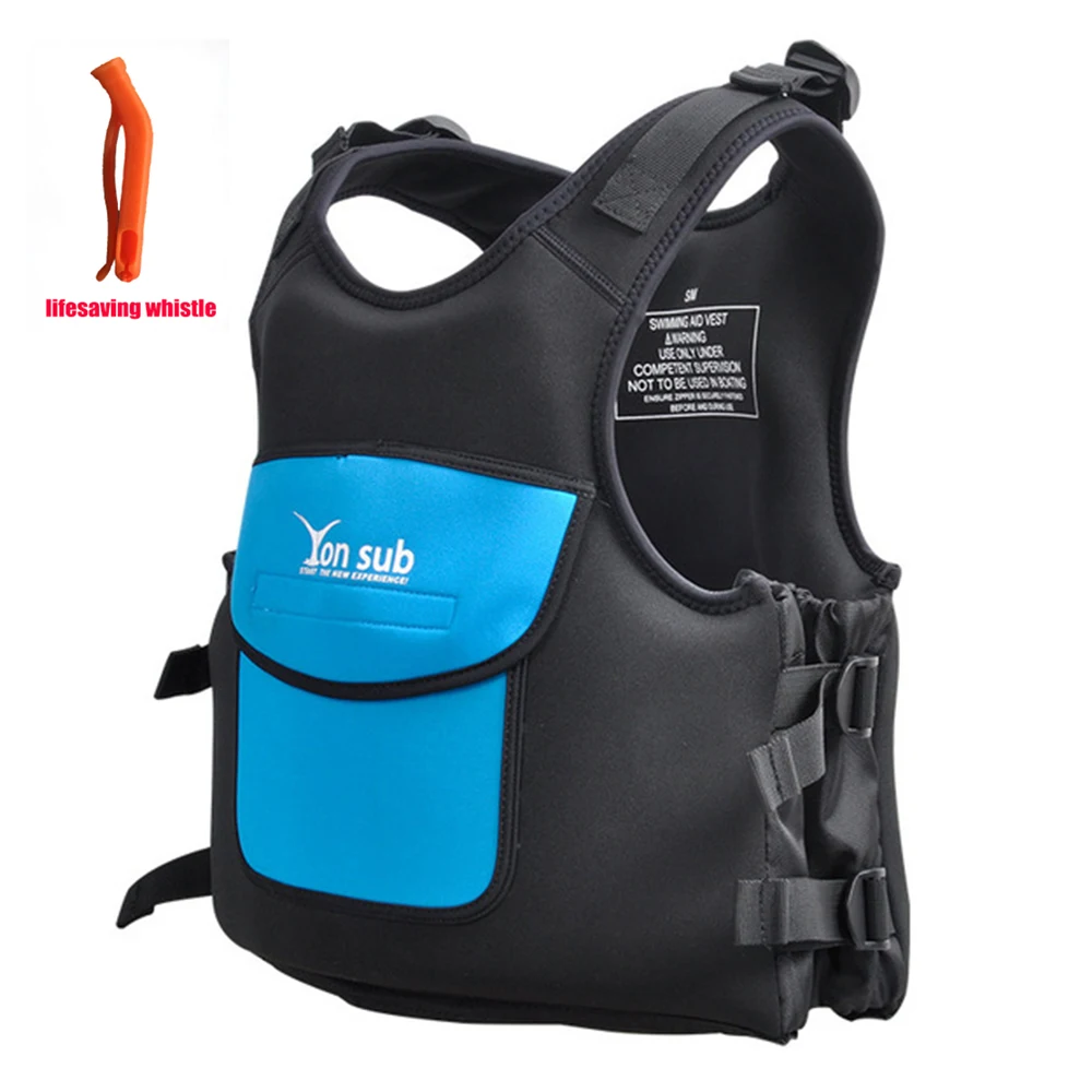 

2022 New Adult Neoprene Life Jacket Swimming Buoyancy Vest Water Sports Surfing Rafting Fishing Motorboat Safety Life Jacket