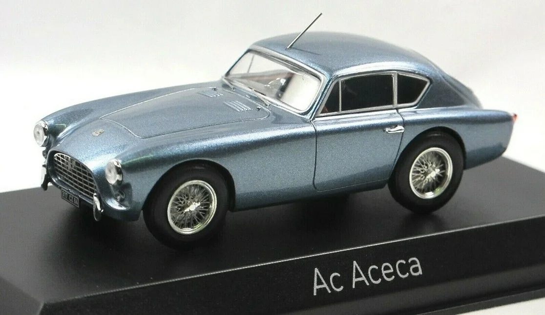 

Norev 1/43 British Cobra modified sports car AC Aceca 1957 metal blue alloy classic car car model