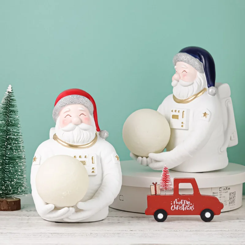 

Santa Claus Astronaut 2021 Christmas Home Decoration Ornaments LED Light Ball 3 Changeable Colors Christmas Lighting Decor Craft