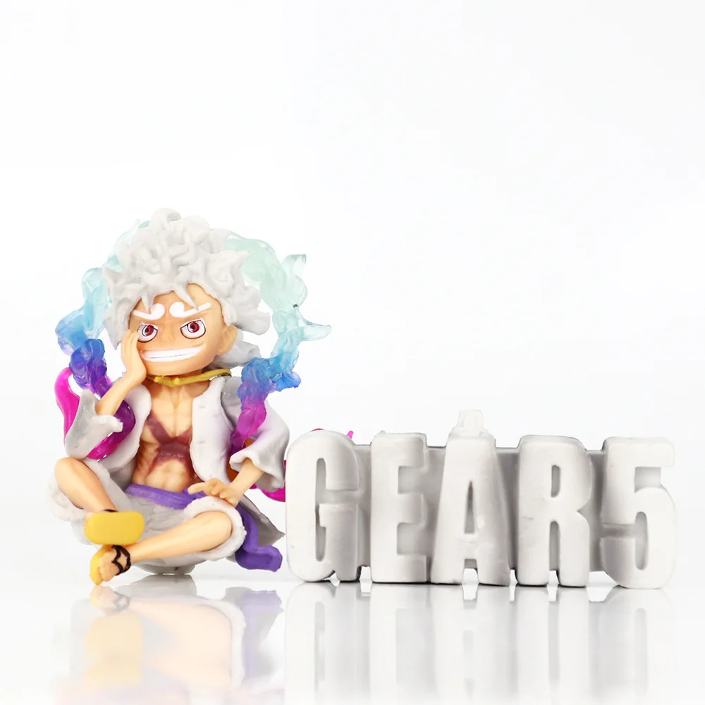 Новинка 9 см мини One Piece Y z Luffy Gear 5 фигурка Ника статуя аниме Статуэтка из ПВХ