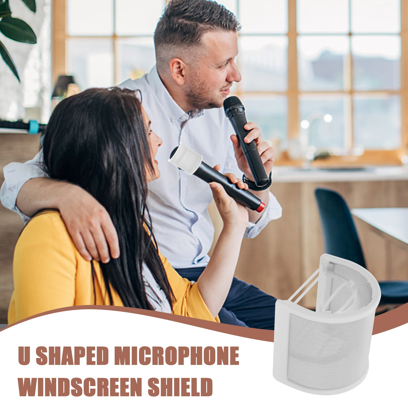 U-образный микрофон крышка ветрового стекла ручной двухслойный с поп-фильтром