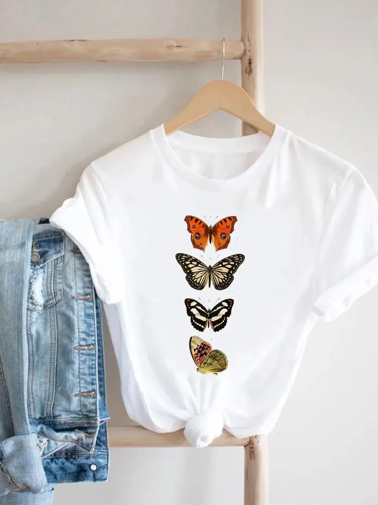 

Футболка женская летняя с принтом, Милая футболка с коротким рукавом и графическим принтом, модный топ для отдыха и путешествий