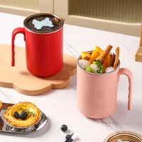 500ml double wall coffee beer mug with lid straw stainless steel home office tea water cups portable drinking tumbler for gifts