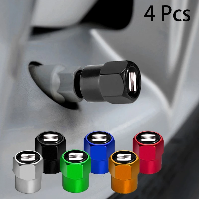 

4pcs New Metal Wheel Tire Valve Caps for Seat Leon 5f Ibiza 6l Altea Mk3 FR Altea Ibiza Toledo Cordoba Alhambra Arona Ateca Exeo