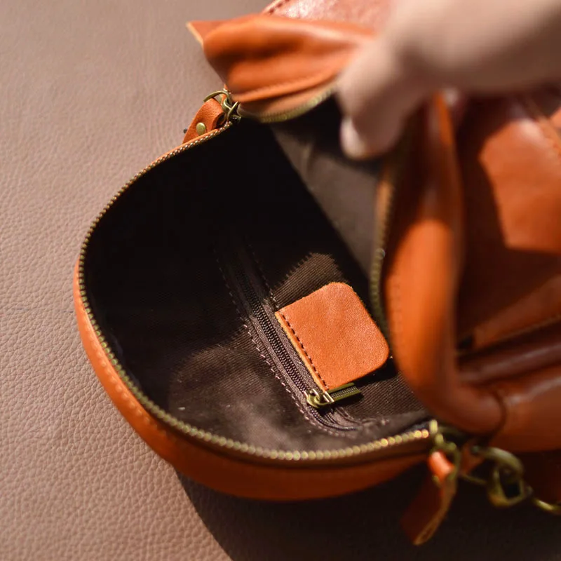 Мужской рюкзак ручной работы AETOO маленькая сумка через плечо из воловьей кожи