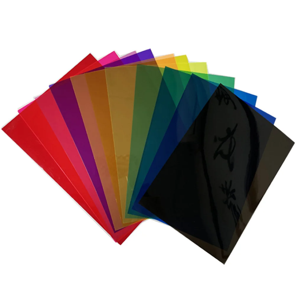 

9pcs Light Filter Color Film For Lighting Colored Plastic Sheets Lighting Gel Filter