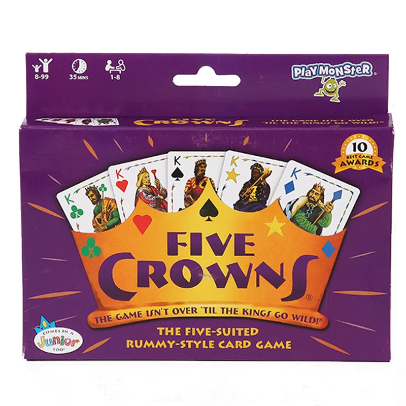 

FIVE CROWNS Board Game English Version Friend Party Family Gathering Financing Playing Leisure Joy Card Game Collection Toy Gift