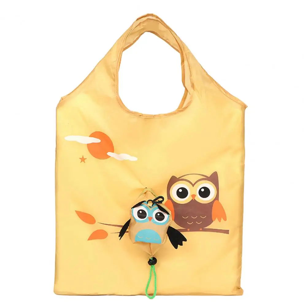 

Eco-friendly Shopping Bag Adorable Owl-themed Foldable Shopping Bags Durable Waterproof Spacious Totes for Outdoor Use