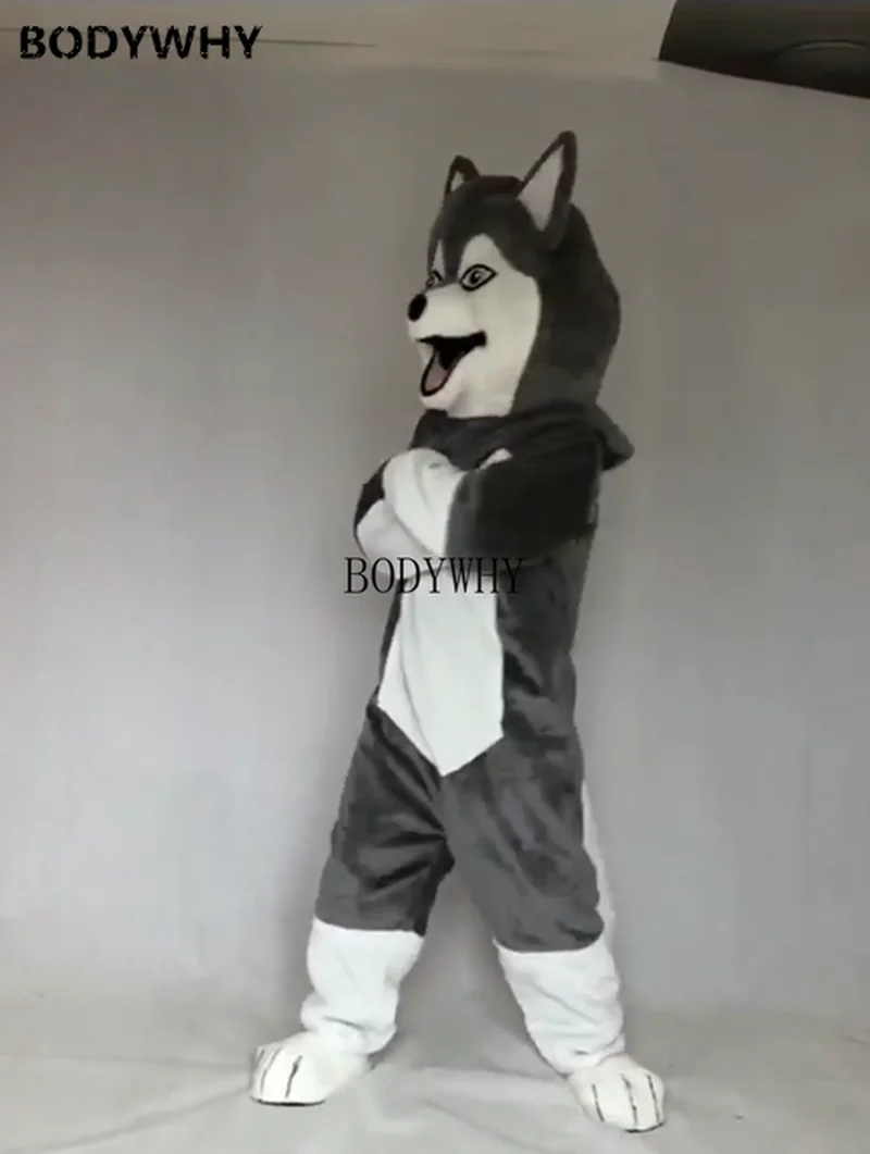 Серый Волк собака Фурсьют талисман костюмы Косплэй вечернее платье комплекты