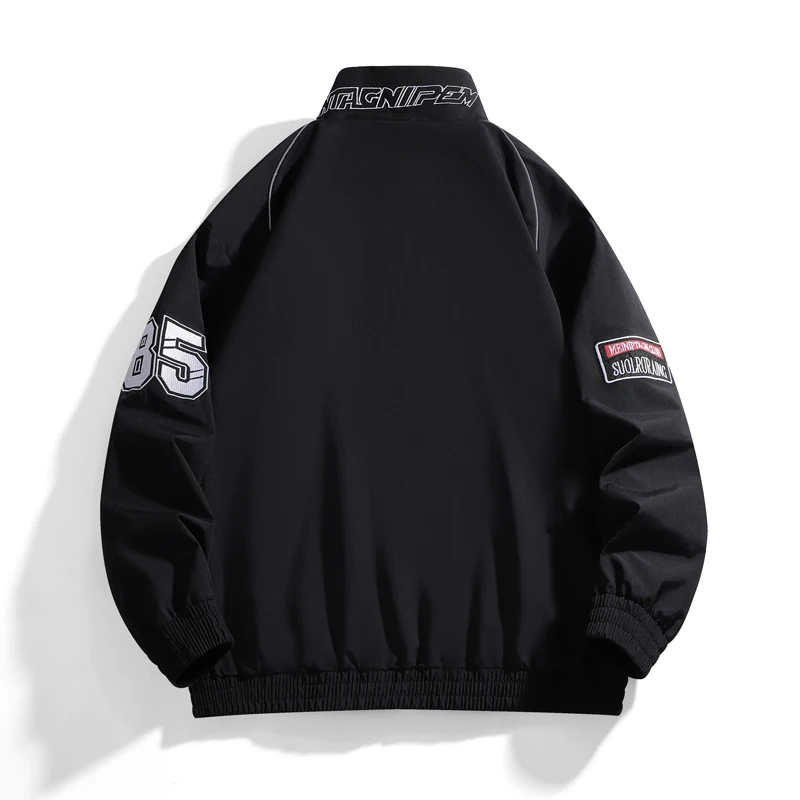 YJKVUR Мужская куртка с вышивкой в повседневном стиле винтажная бейсбольная