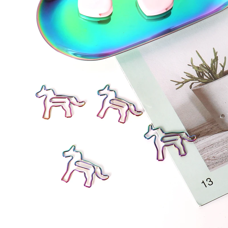 

Colorful Paper Clip Pony Shape Paper Clip Horse Cartoon Pin Decorative Bookmark Cute Paper Clips Decorative Office Accessories