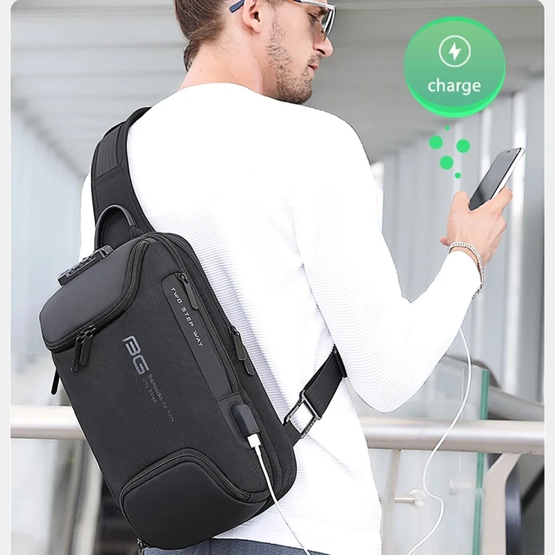 Anti-theft New Multifunction Crossbody Bag for Men Business Shoulder Messenger Bags Male Waterproof Short Trip Chest Bag Pack