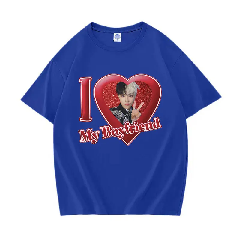 Футболка с графическим принтом I Love My Boy Ateez в Корейском стиле модные мужские и