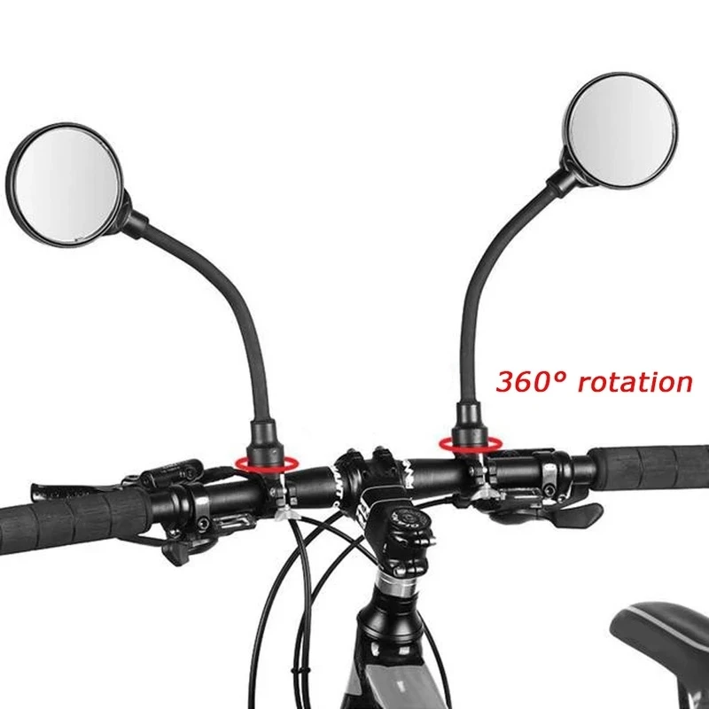 

Bicycle Rearview Mirror Cycling Wide Range Rearview Reflector Universal Adjustable Rotating Bicycle Handlebar Rearview Mirror
