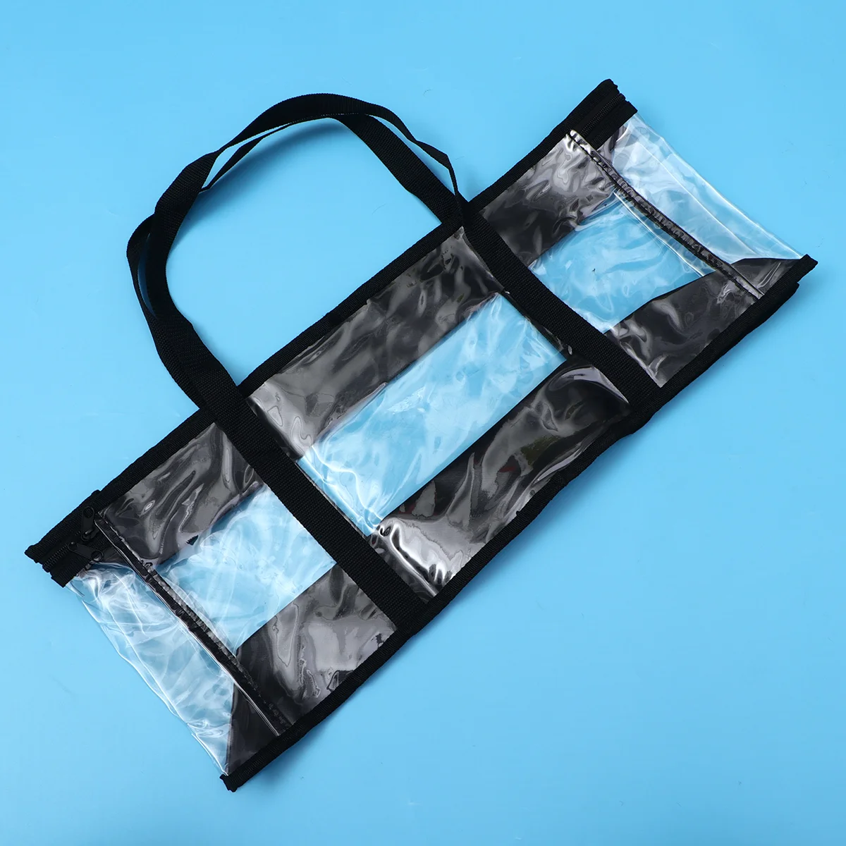 

Transparent CD Storage Pouch Fashion Clear Organizer Bags Large Capacity Book Bag (Black)